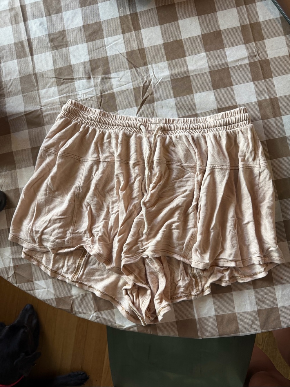 LSPACE Drawstring Shorts in Light Beige